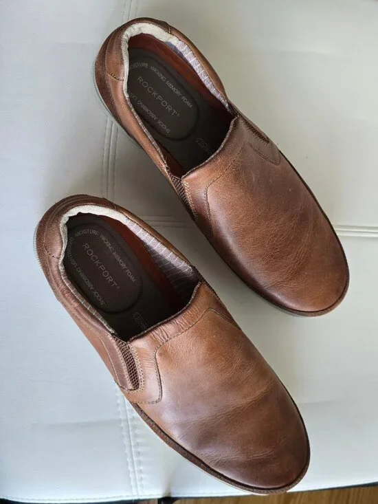 ROCKPORT slip on brown Leather and sued upper - Picture 8 of 11